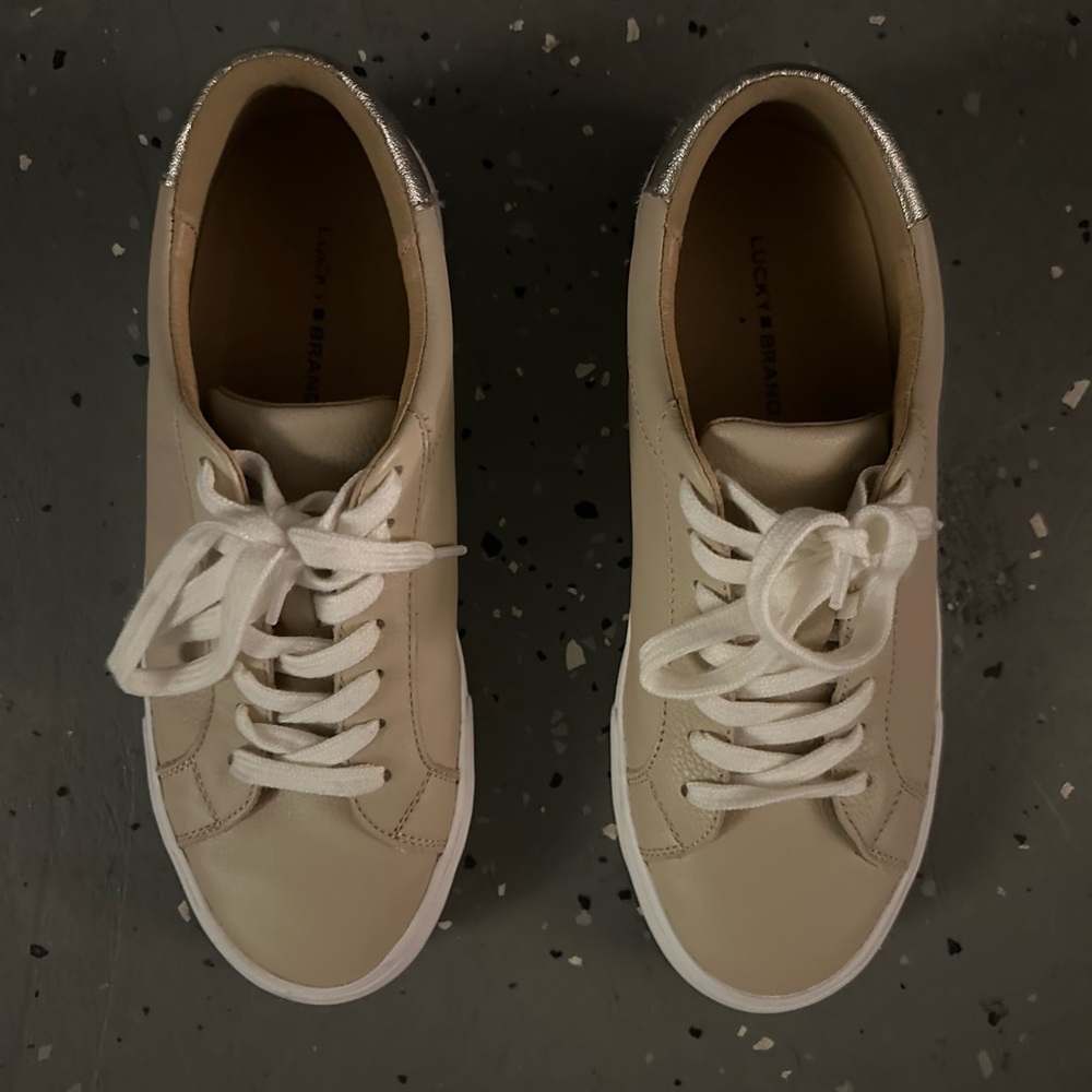 Lucky Brand Cream Sneakers